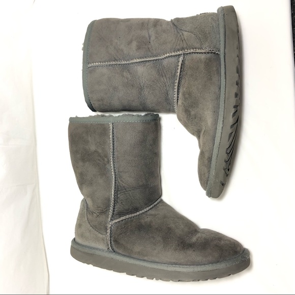 UGG Australia 5825 Women GRAY SUEDE Boots SZ 6 - Picture 6 of 8
